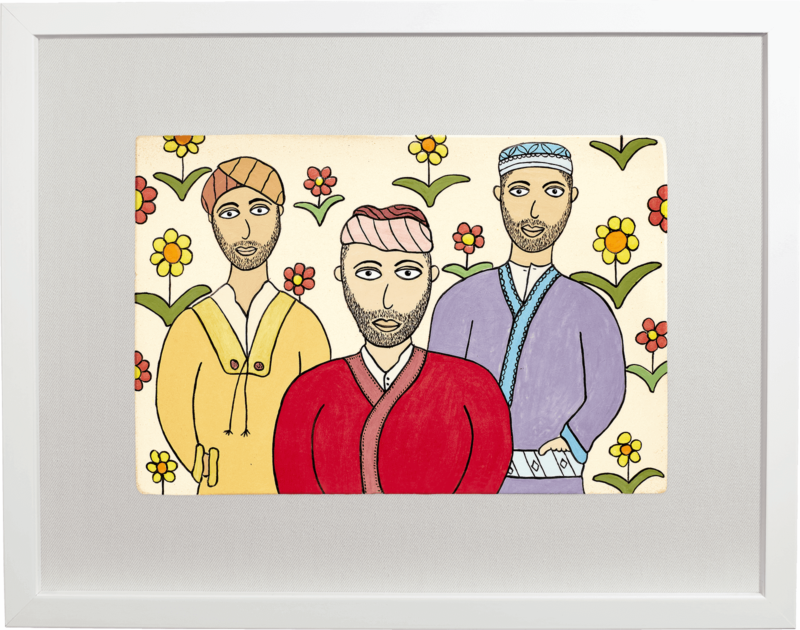 ceramic-paintings-jewish-wedding-here-comes-the-groom