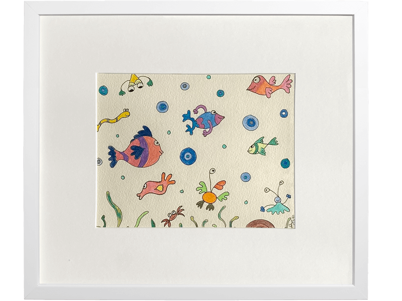 crayon-on-cardboard-art-thai-fish