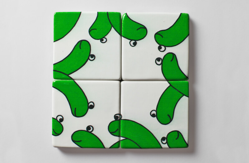 handmade-ceramic-tile-green-snake