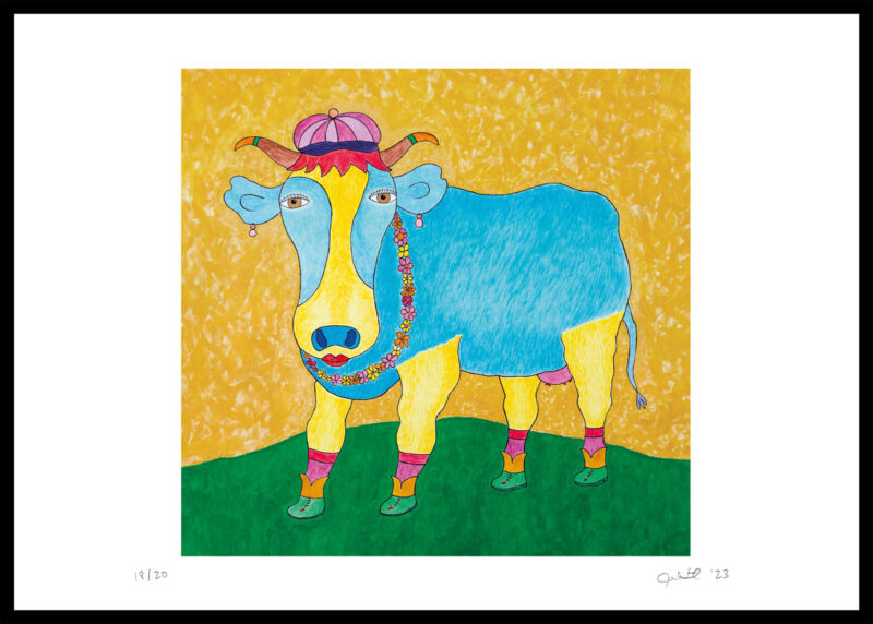 acrylic-painting-canvas-artwork-animals-blue-bell-joel-itman