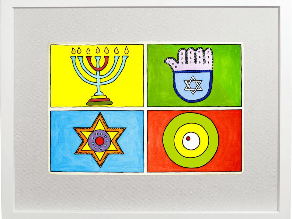 ceramic-paintings-jewish-art-moroccan-amulet