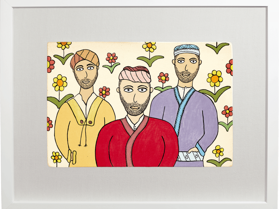 ceramic-paintings-jewish-wedding-here-comes-the-groom
