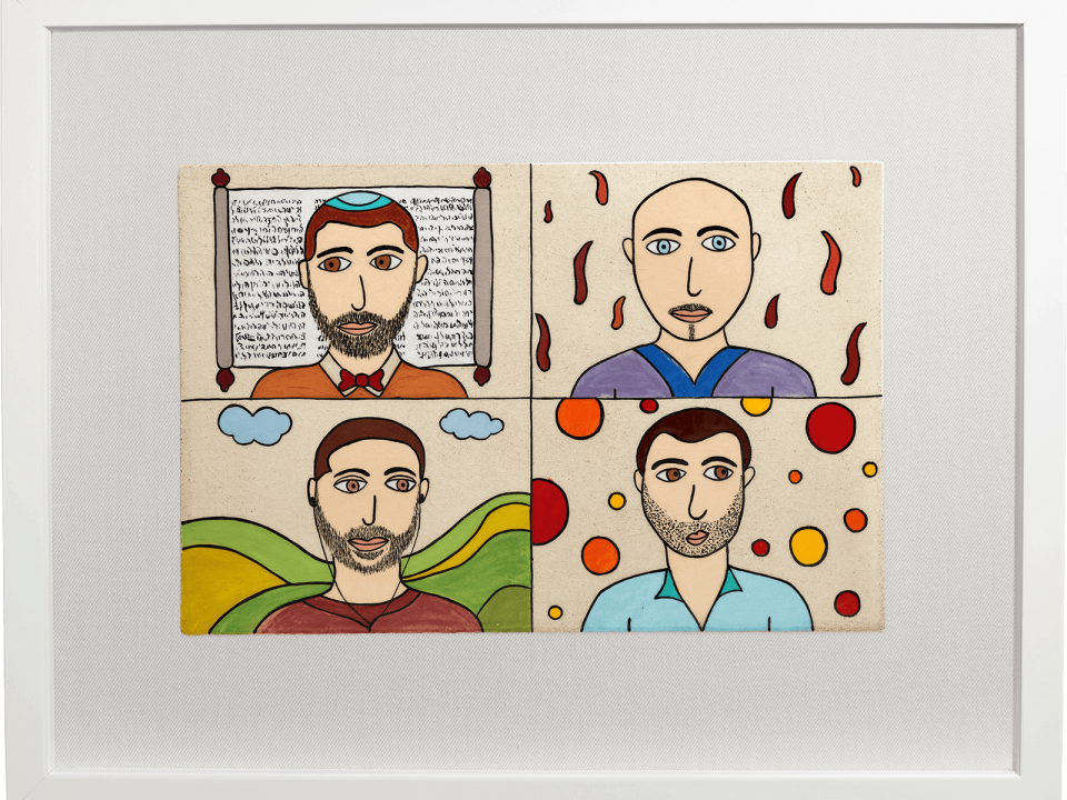 ceramic-paintings-jewish-art-the-fab-four